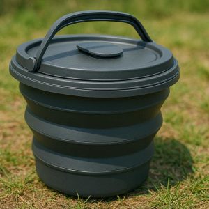 Foldable Plastic Water Bucket with Lid Leak Proof for Outdoor Activities
