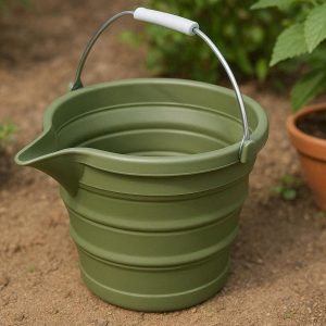 Foldable Garden Bucket with Spout for Watering Plants and Gardening Tasks