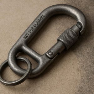 Heavy Duty Steel Carabiner Keychain Clip for Keys Tools and Outdoor Gear
