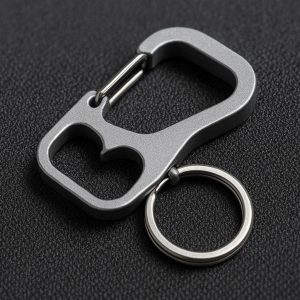 Mini Aluminum Alloy Hook with Bottle Opener for Keychain and Backpack