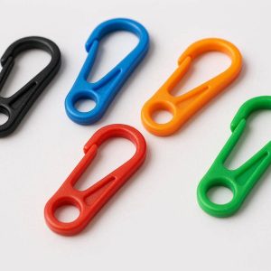 Small Plastic Carabiner Clip Set for Organizing Keys and Badges