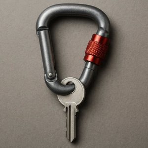 Locking Screw Gate Carabiner for Secure Key Storage and Safety