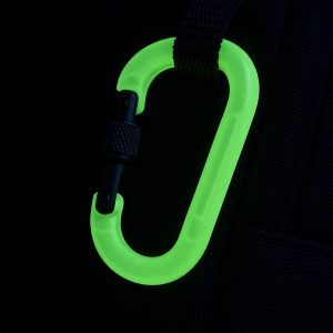 Glow in the Dark Safety Carabiner for Night Visibility on Bags
