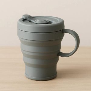 4 Foldable Silicone Coffee Cup with Handle for Hot and Cold Drinks
