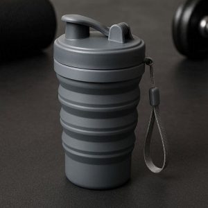 8 Foldable Silicone Sports Cup with Large Capacity for Gym and Travel
